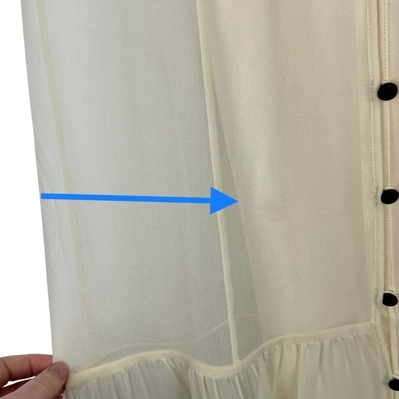 ALICE BY TEMPERLEY FLORAL LACE COQUETTE CABARET BUTTON DOWN SLIP DRESS - Picture 11 of 15